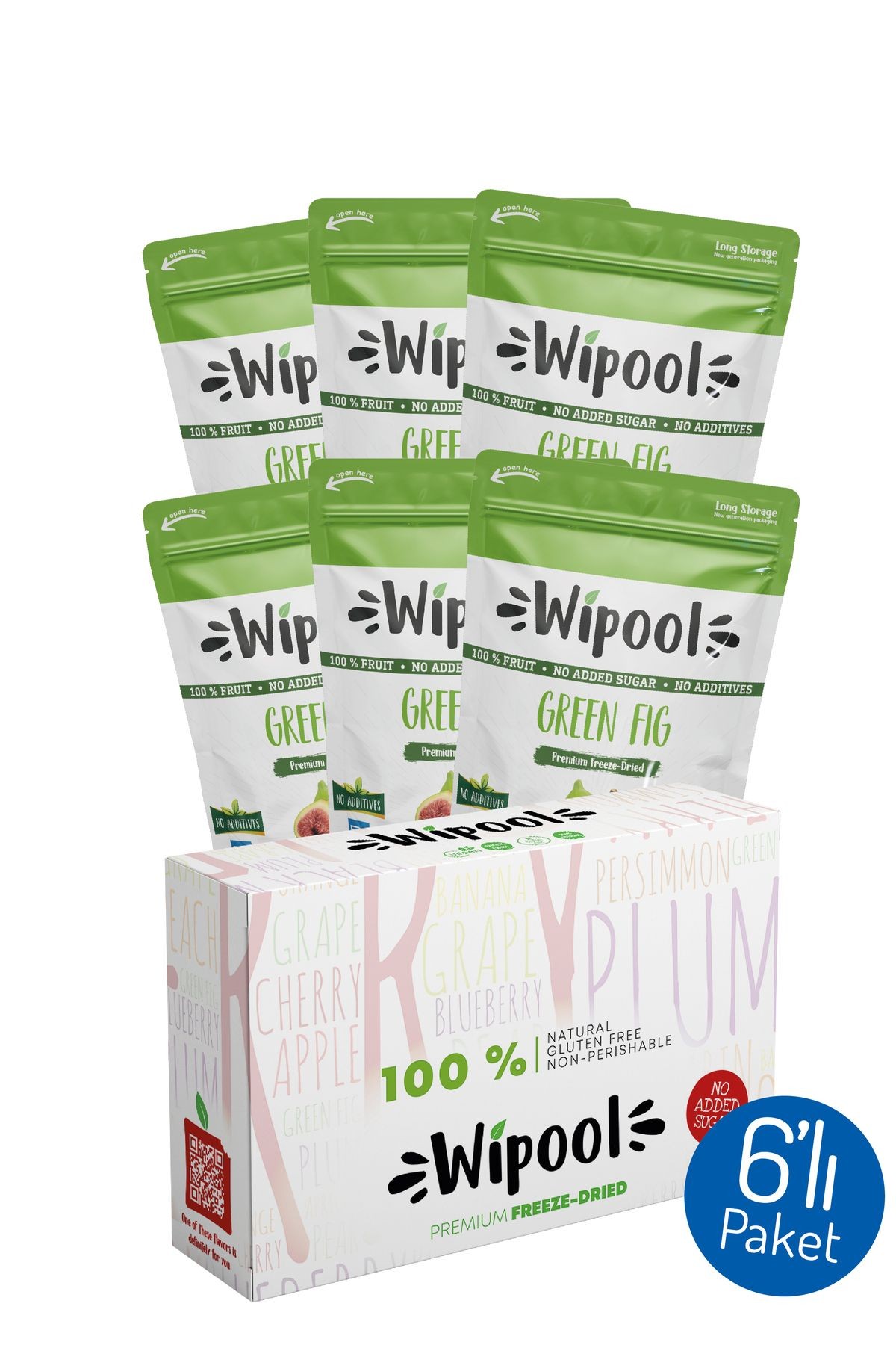 Wipool Freeze Dried Yeşil İncir (6'lı Paket)