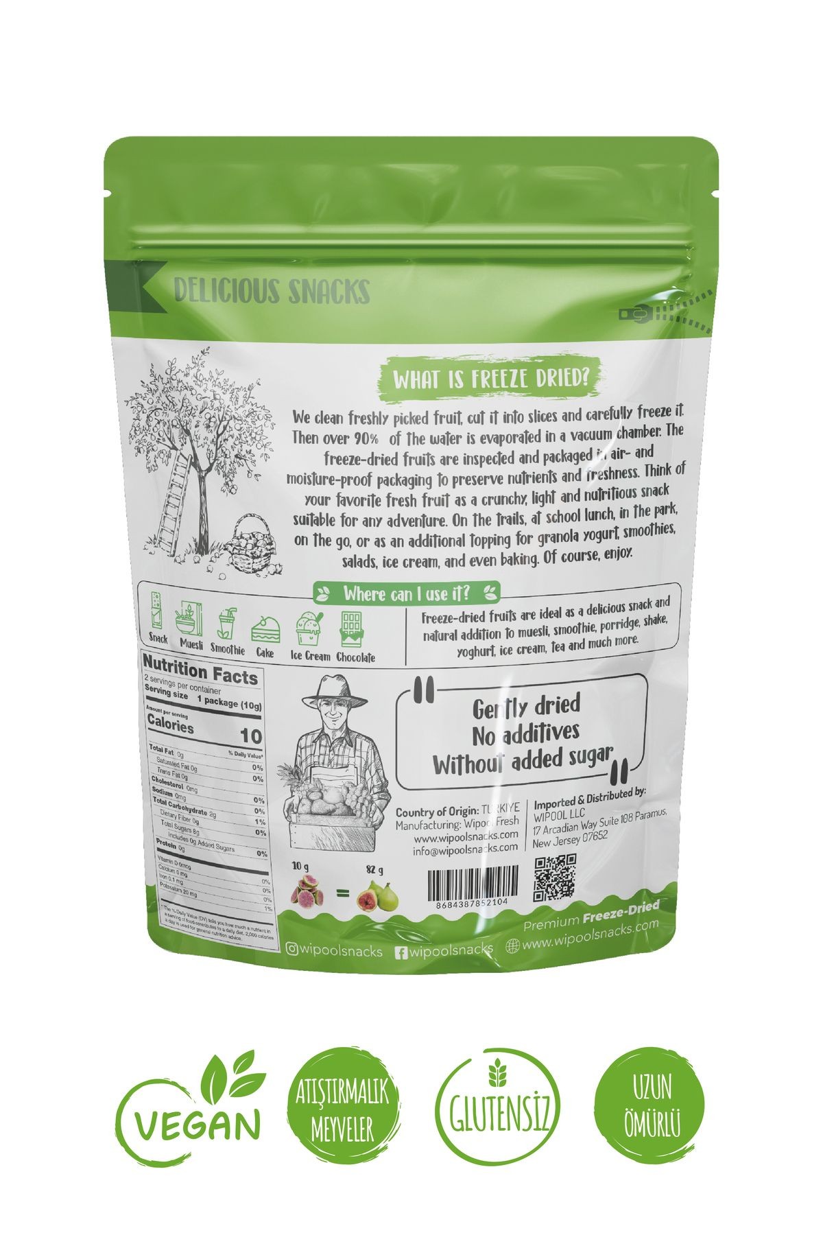 Wipool Freeze Dried Yeşil İncir (6'lı Paket)