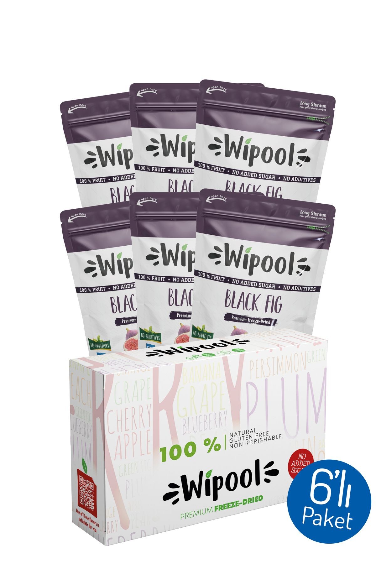 Wipool Freeze Dried Siyah İncir (6'lı Paket)