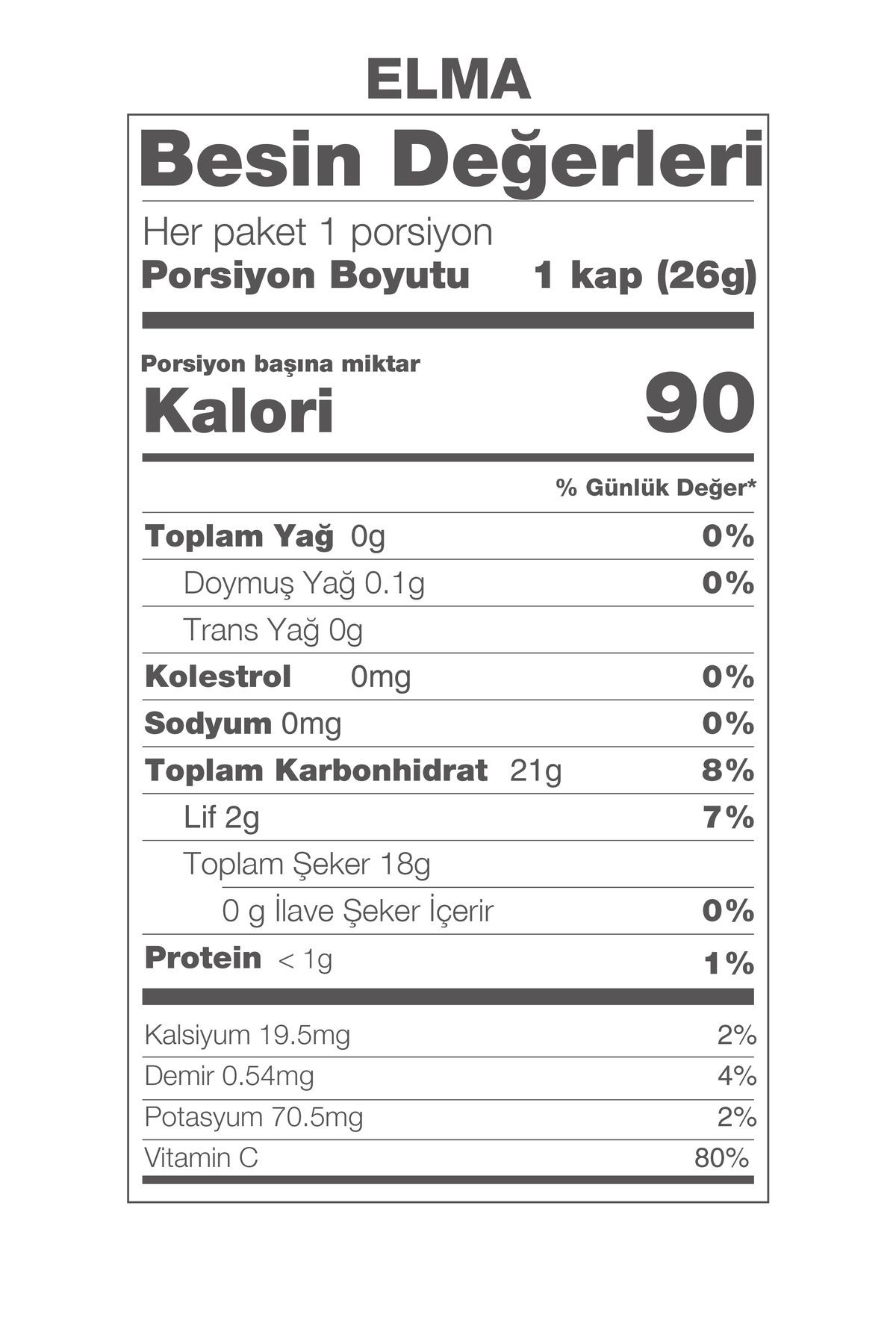Wipool Freeze Dried Elma (6'lı Paket)
