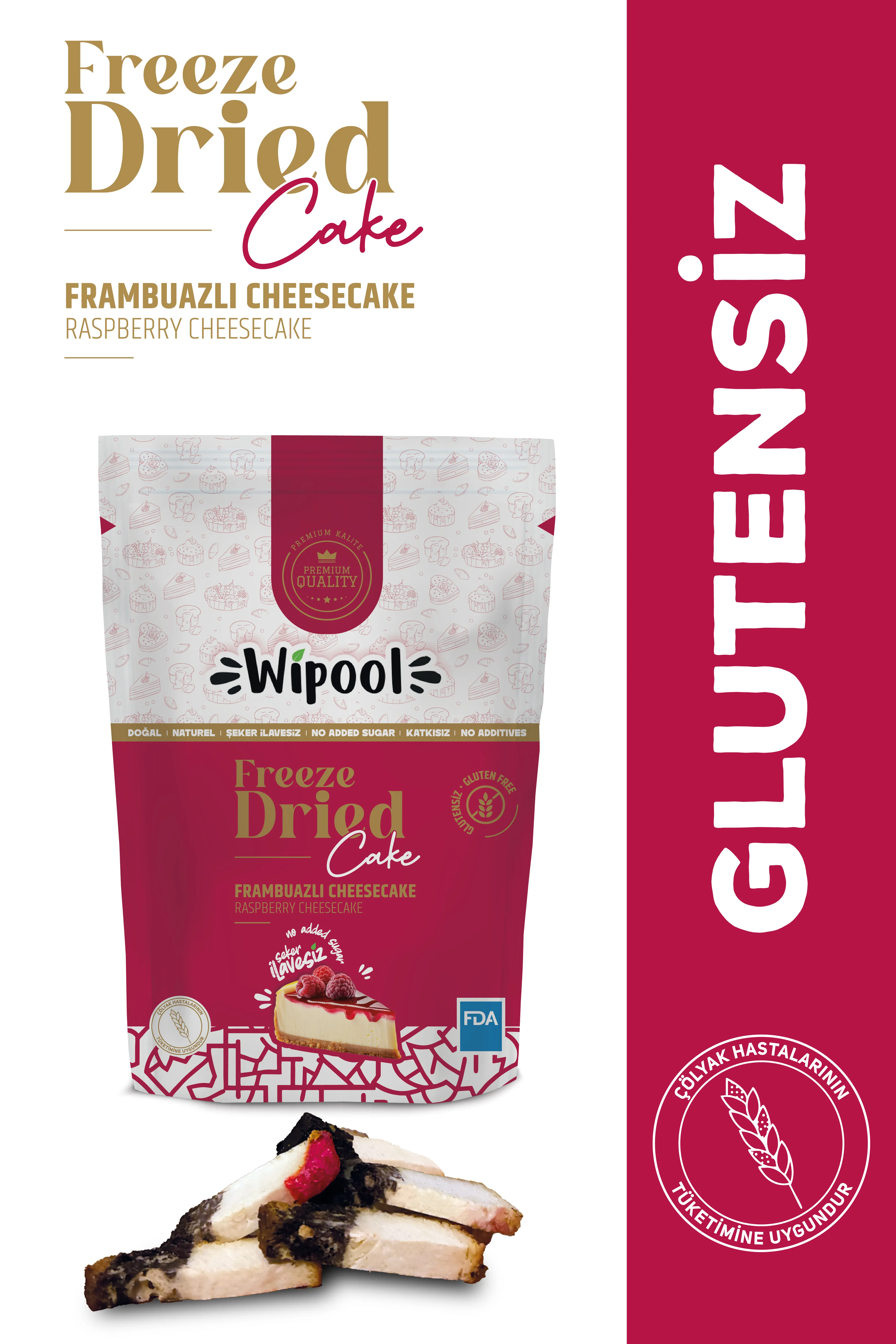 Freeze Dried Frambuazlı Cheesecake 