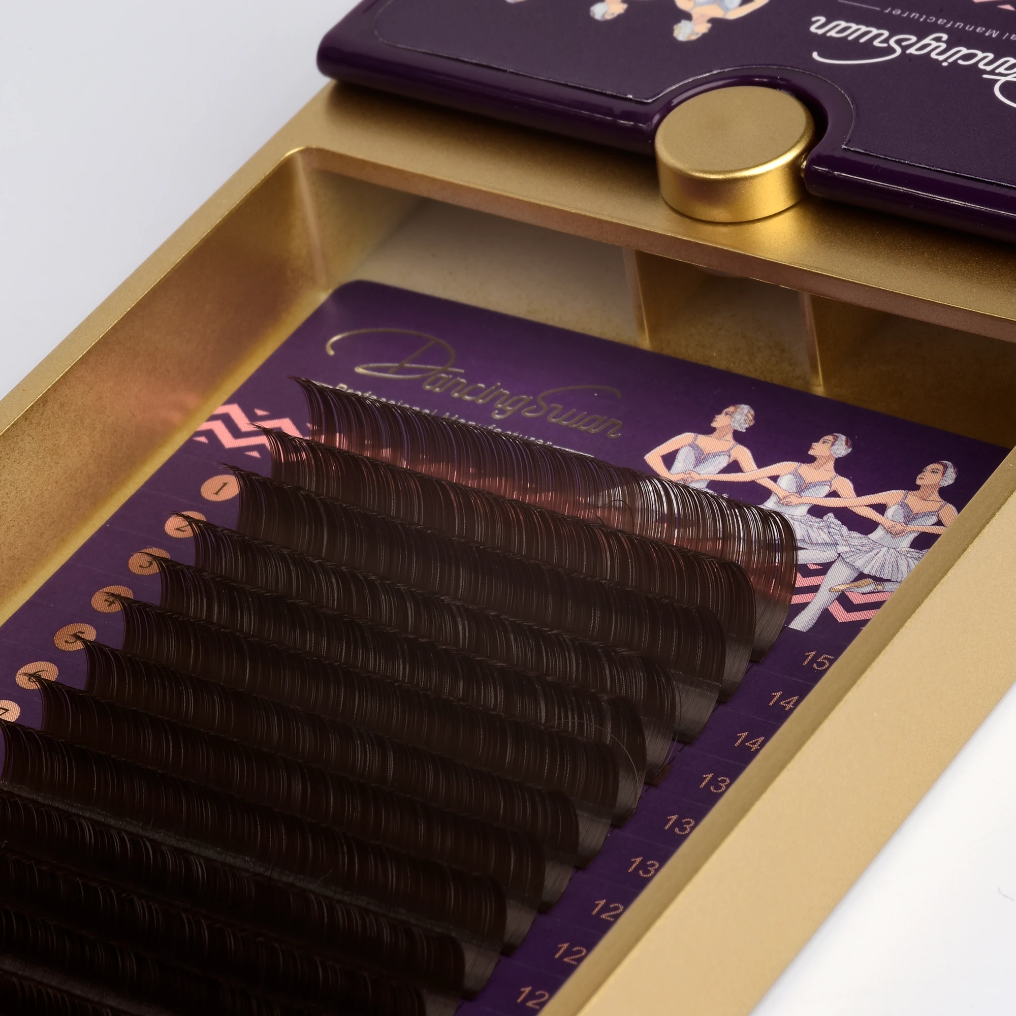 DANCING SWAN Volume Renkli Kirpik D Kıvrım Kahverengi