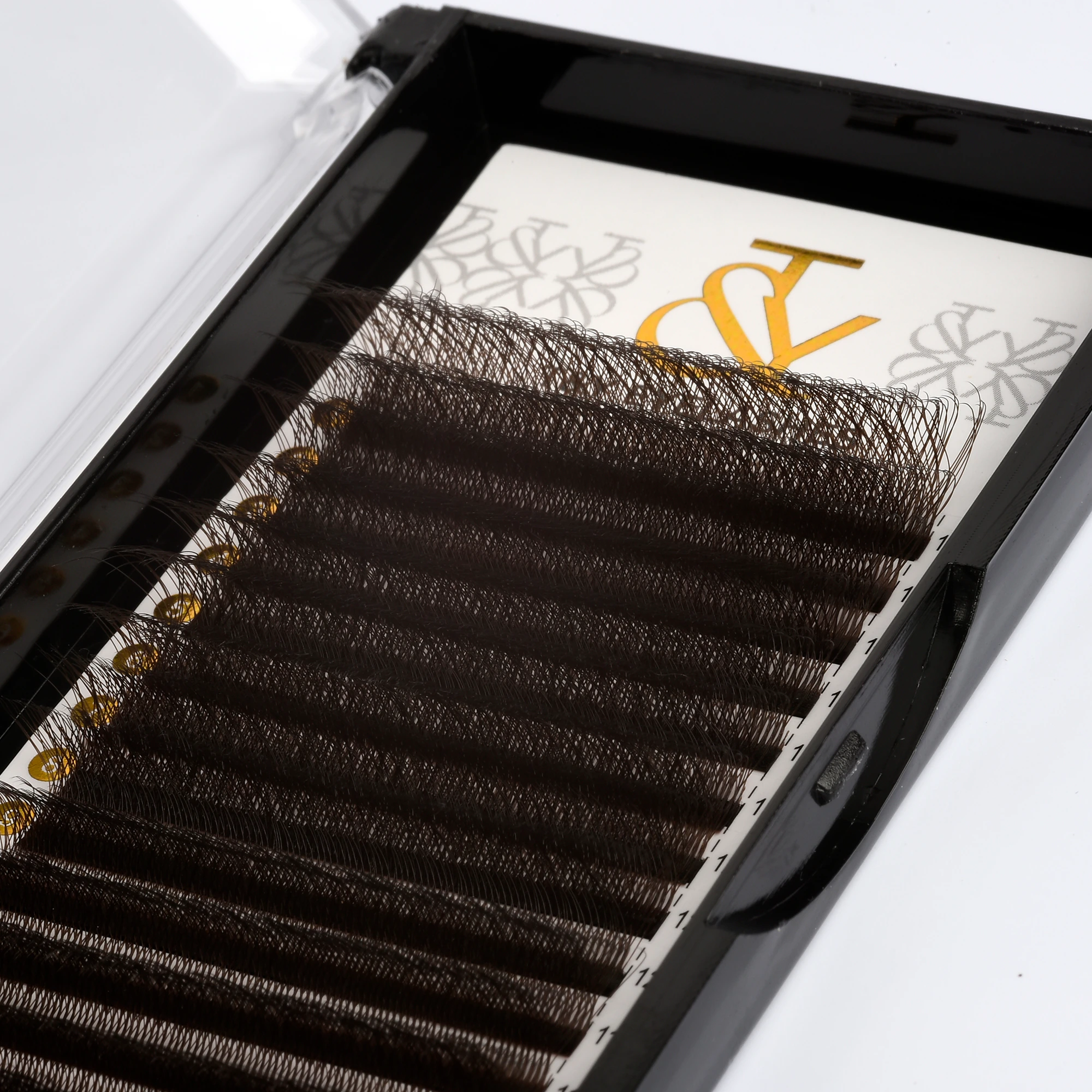 T&Y Volume Renkli Kirpik W-5D CC Kıvrım Koyu Kahverengi