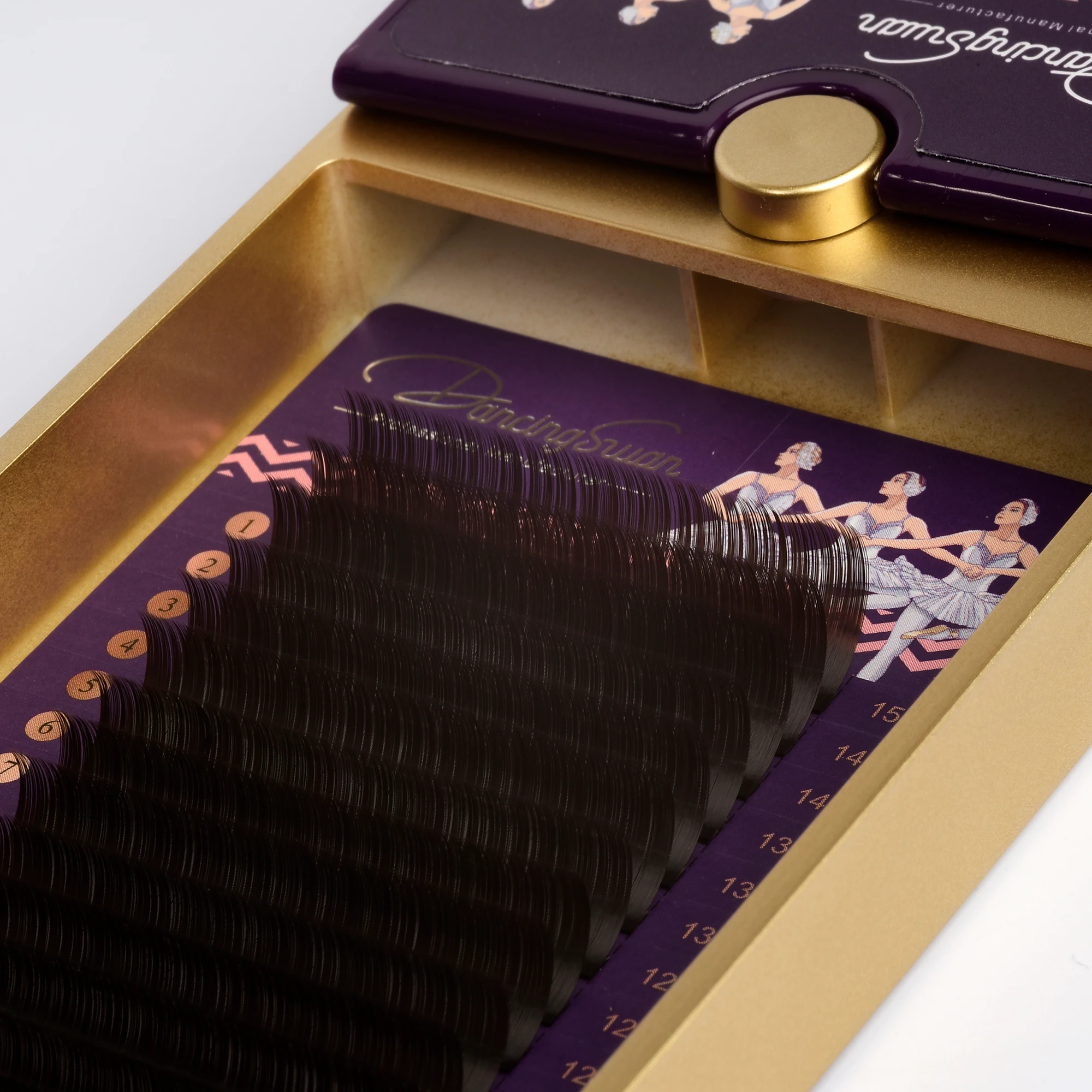 DANCING SWAN Volume Renkli Kirpik C Kıvrım Koyu Kahverengi