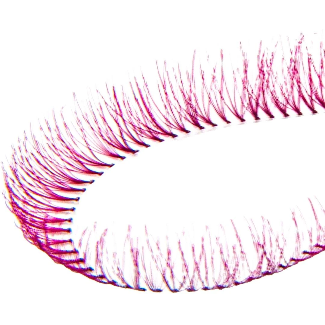 T&Y Renkli İpli Kirpik D Kıvrım 5 İp Şarap Rengi