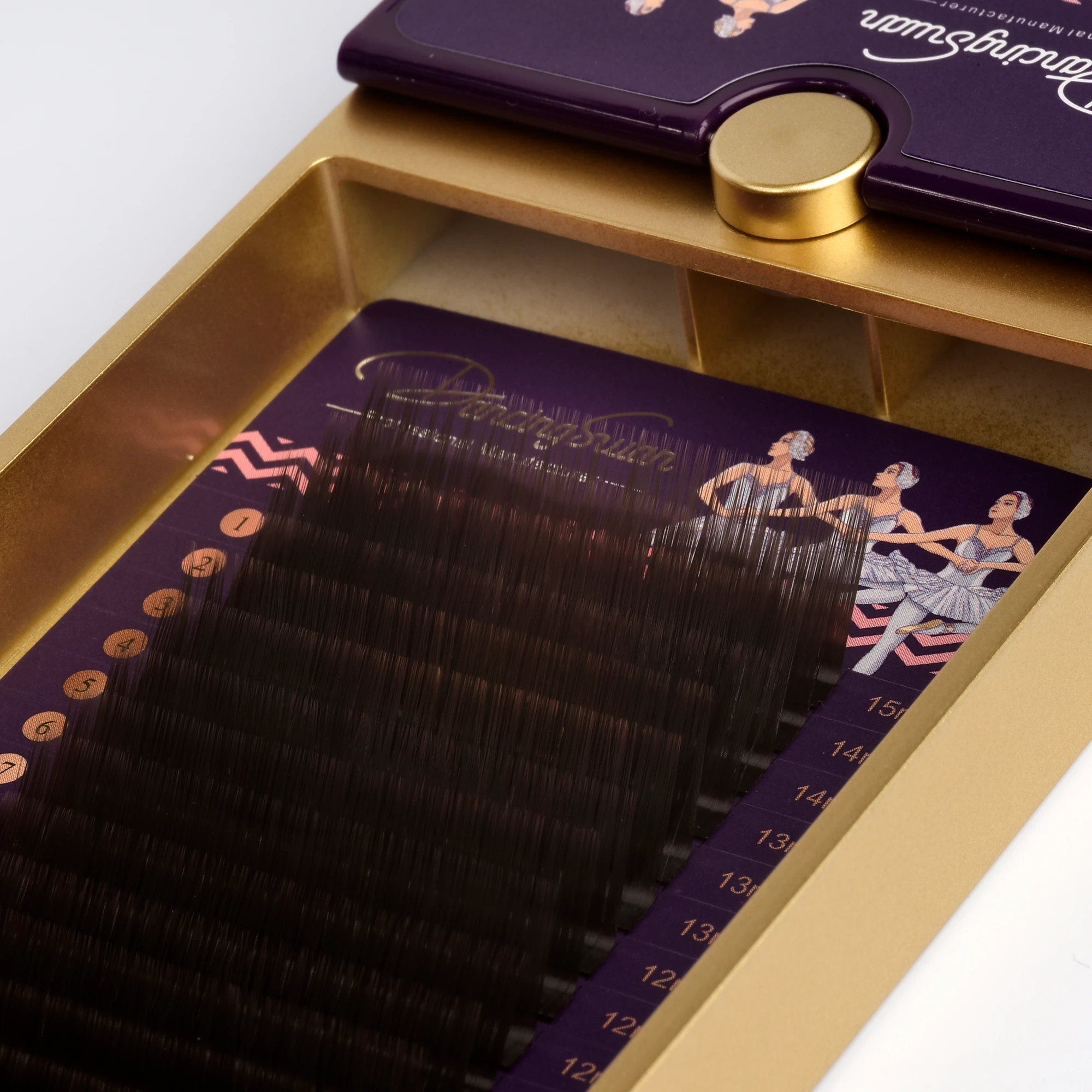 DANCING SWAN Renkli Kirpik L Kıvrım Koyu Kahve