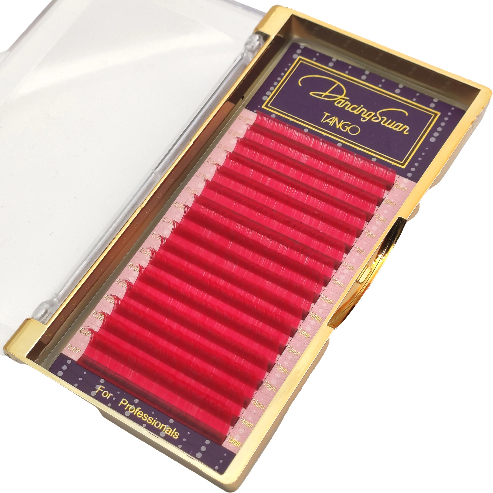 DANCING SWAN Renkli Kirpik D Kıvrım Fuşya