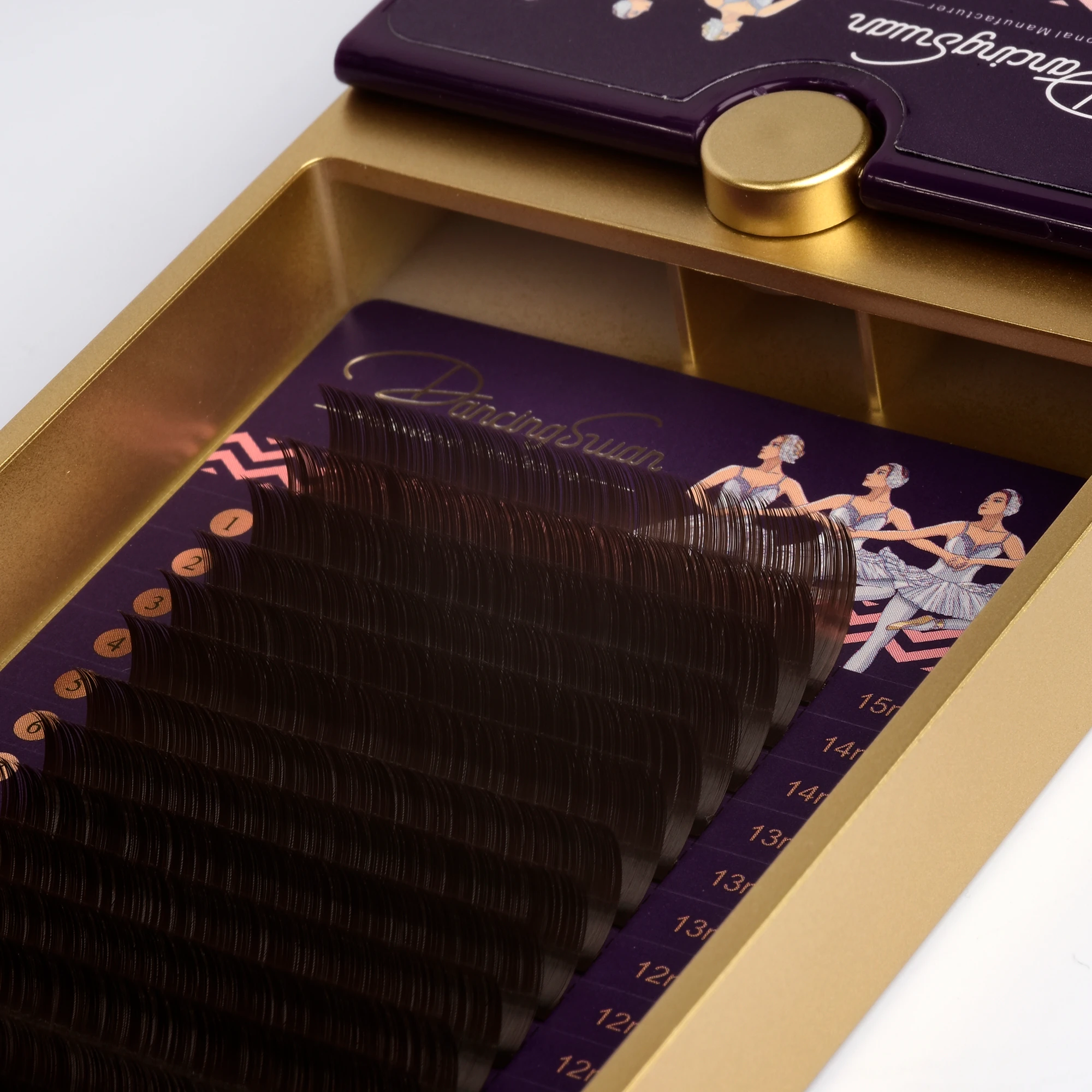 DANCING SWAN Volume Renkli Kirpik C Kıvrım Kahverengi