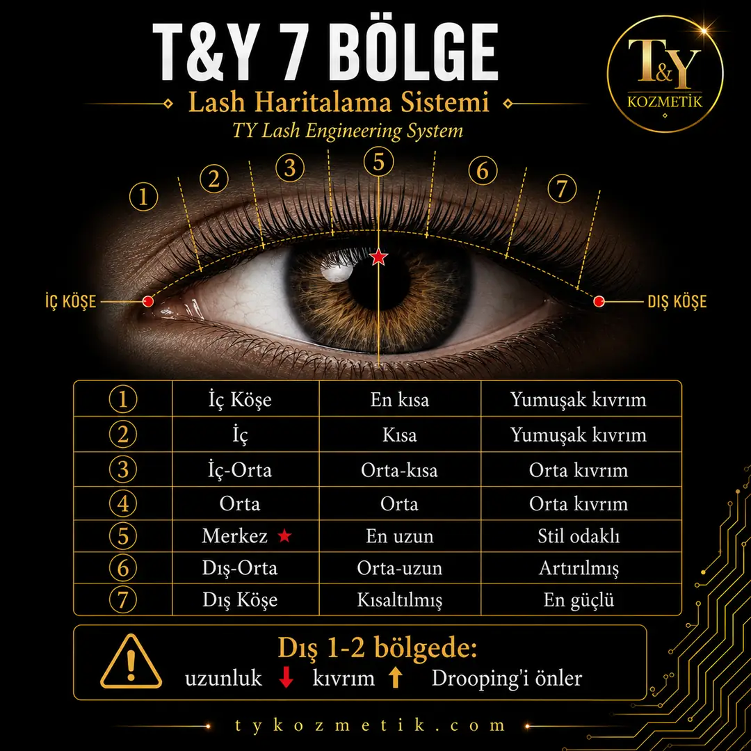 T&Y 7 bölge lash haritalama sistemi — T&Y Lash Engineering System]