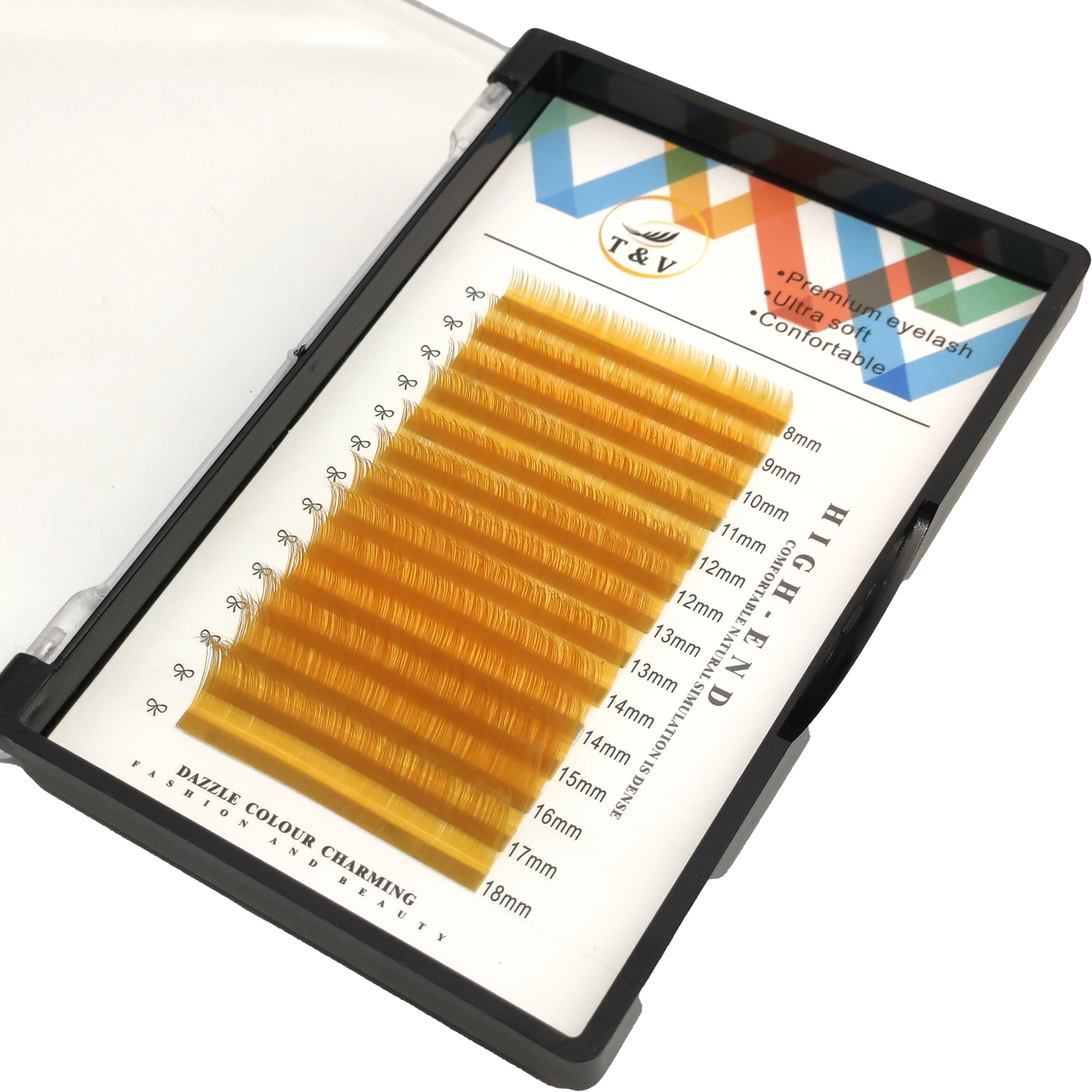 T&V Renkli Kirpik D Kıvrım Karamel