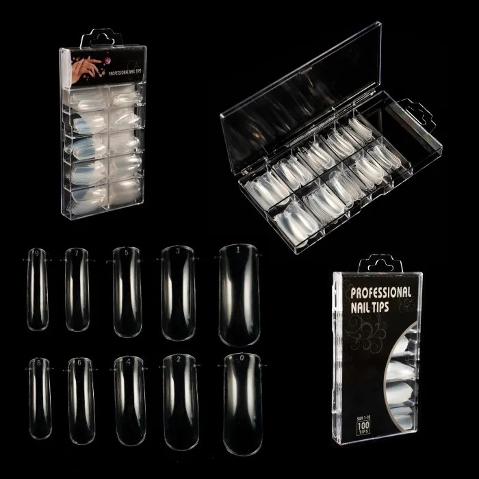 T&Y Poly Gel Şeffaf  Kalıp 10 Boyut 100 Adet
