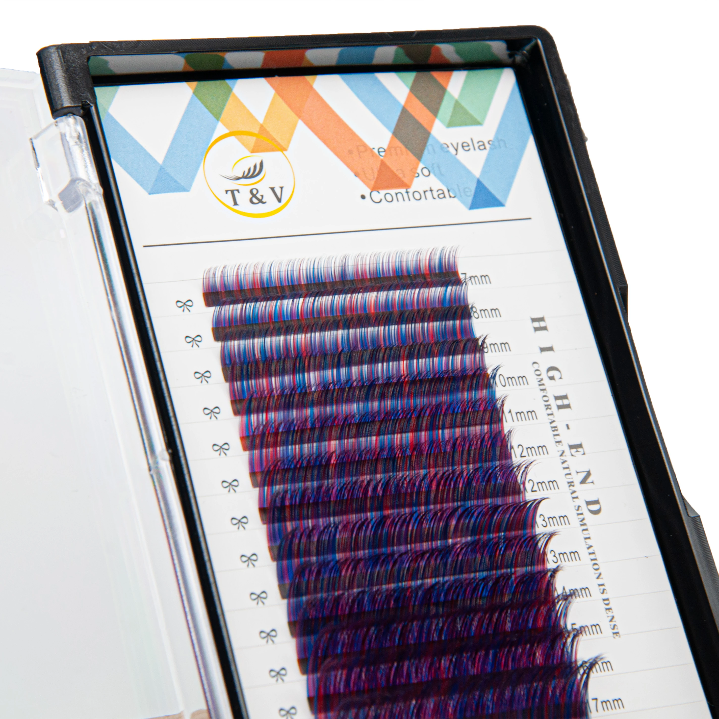 T&V Renkli Kirpik D Kıvrım Mor