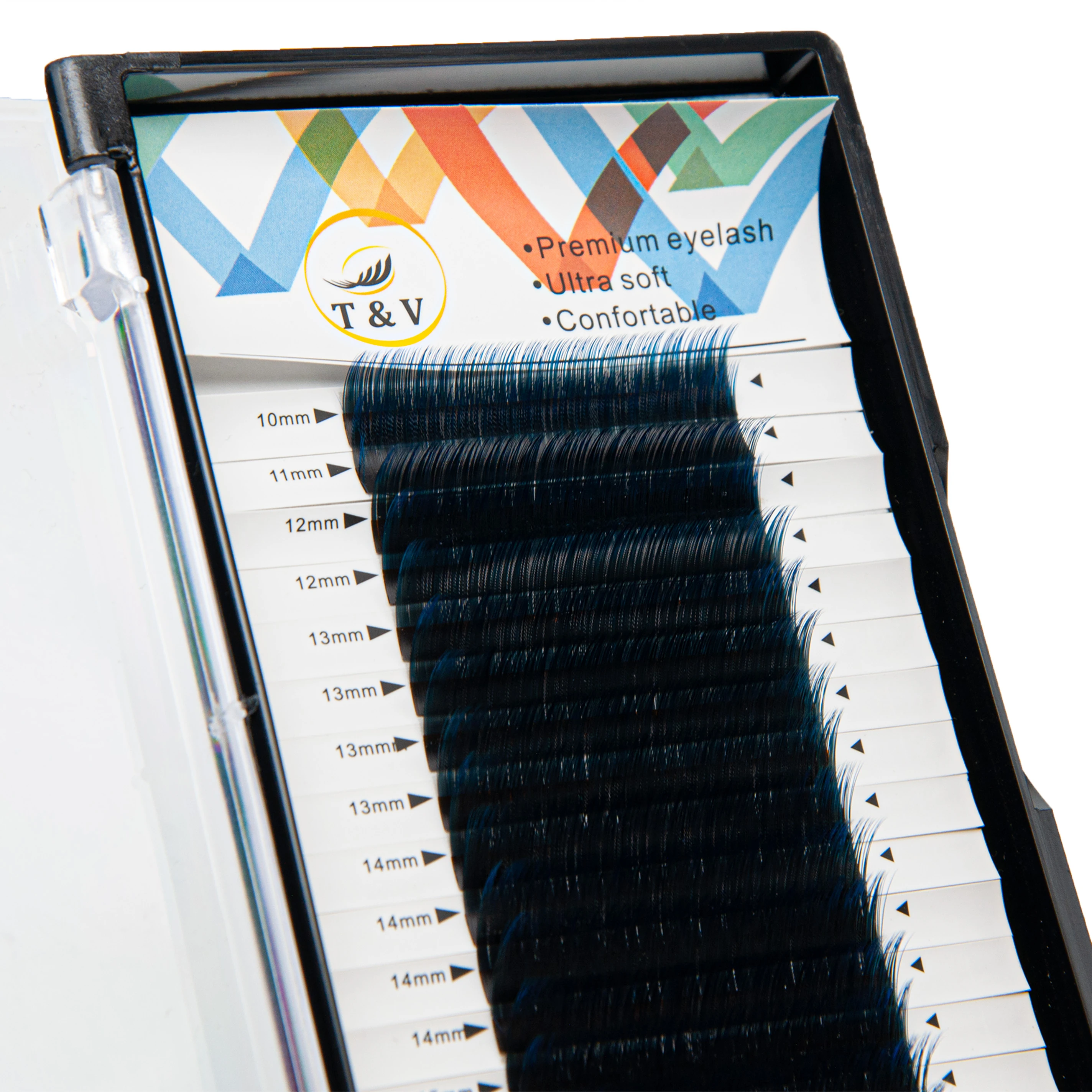 T&V Renkli Kirpik D Kıvrım Lacivert Ombre