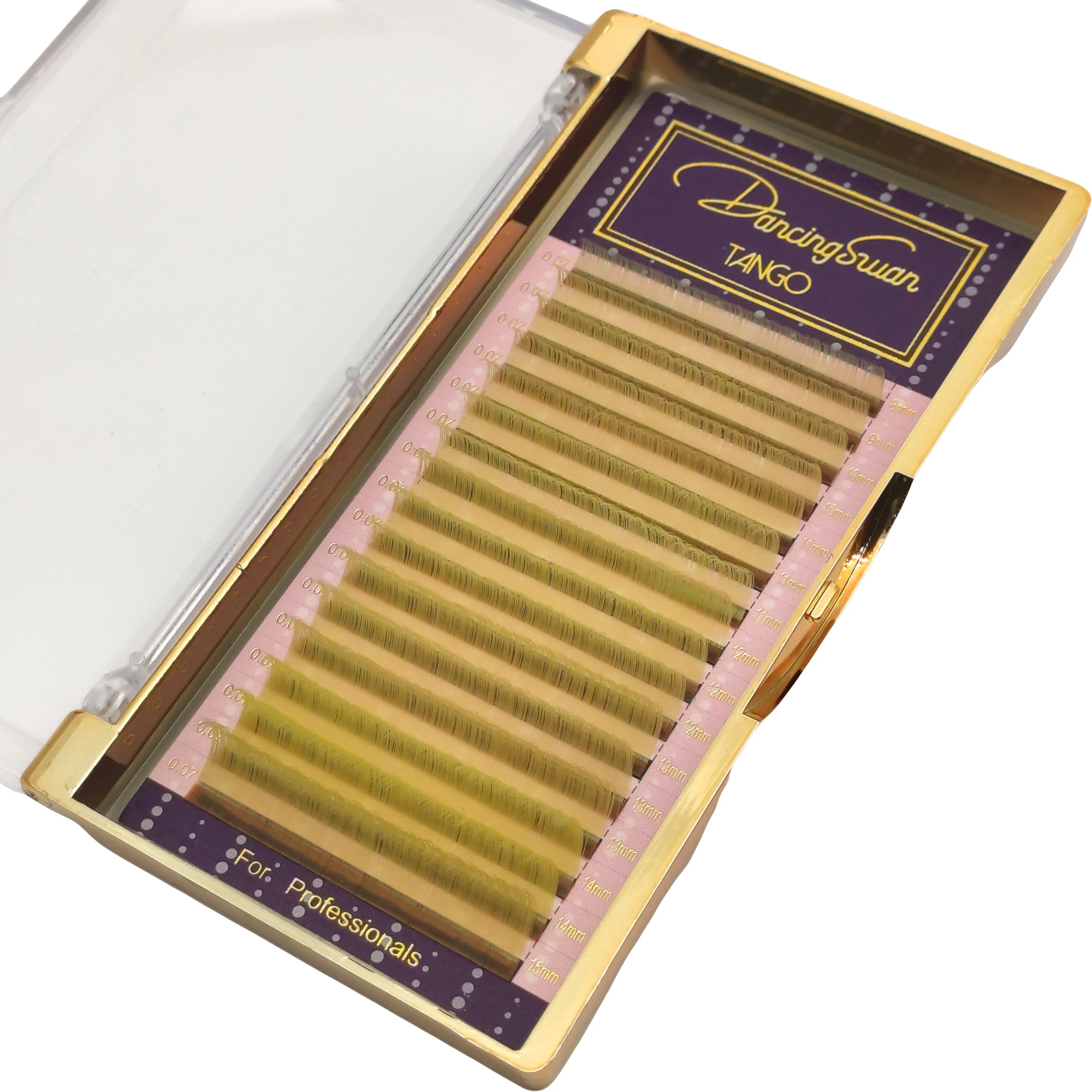 DANCING SWAN Renkli Kirpik D Kıvrım Sarı