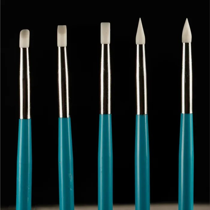 T&Y 5 li Profesyonel Nail Dot ve Silikon Art Fırça Seti