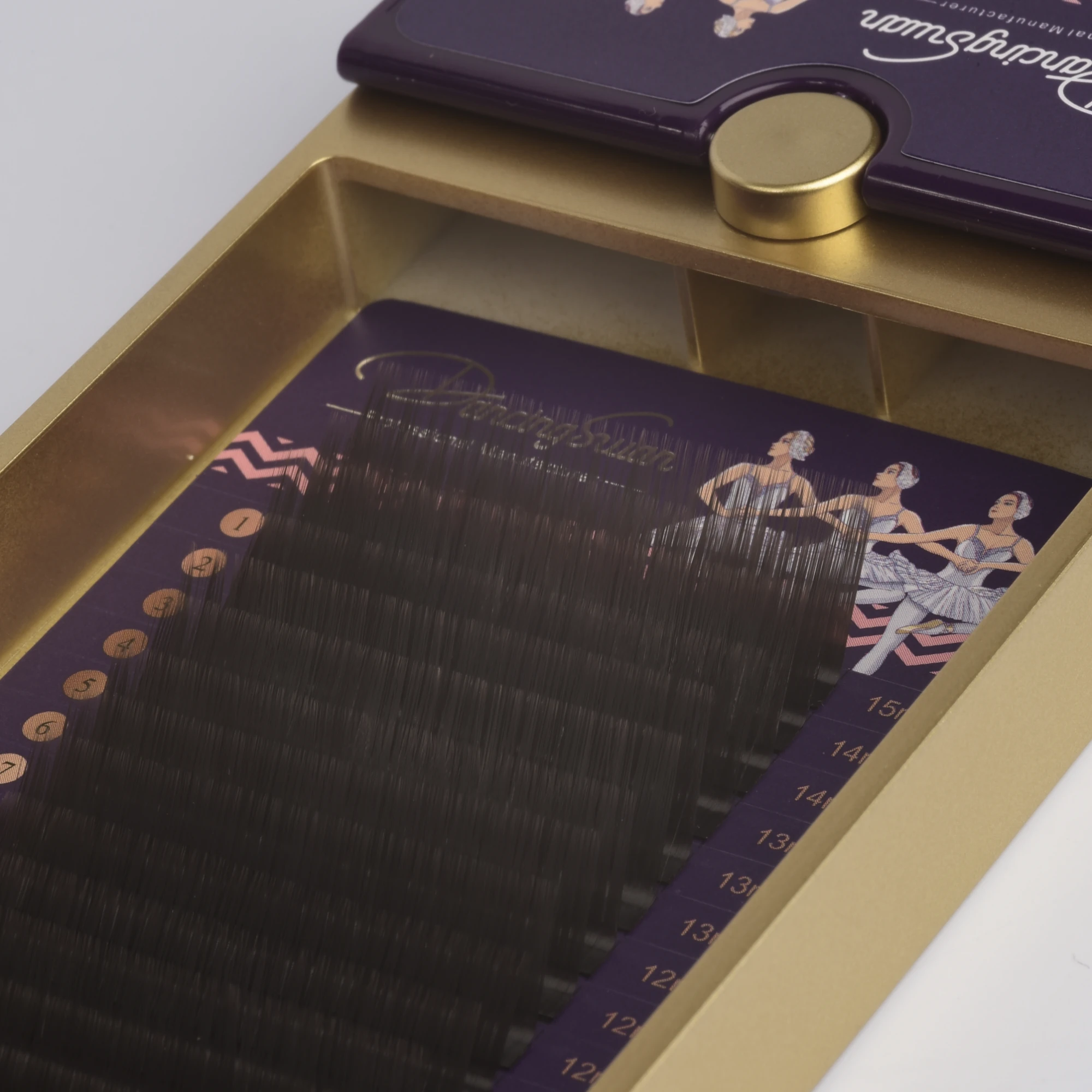 DANCING SWAN Renkli Kirpik L Kıvrım Koyu Kahve