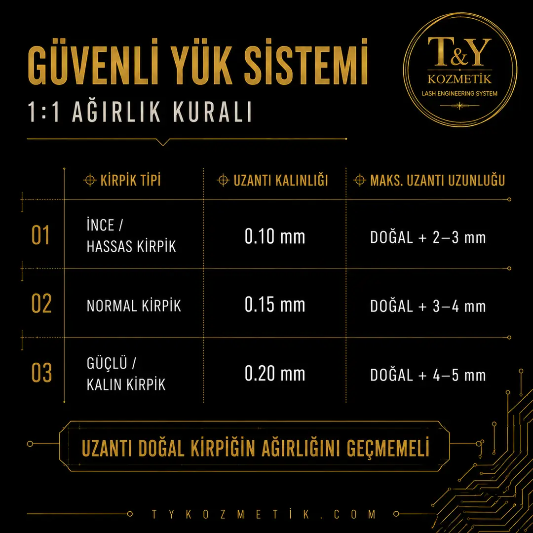 İpek Kirpik Güvenli Yük Sistemi | T&Y Lash Engineering System