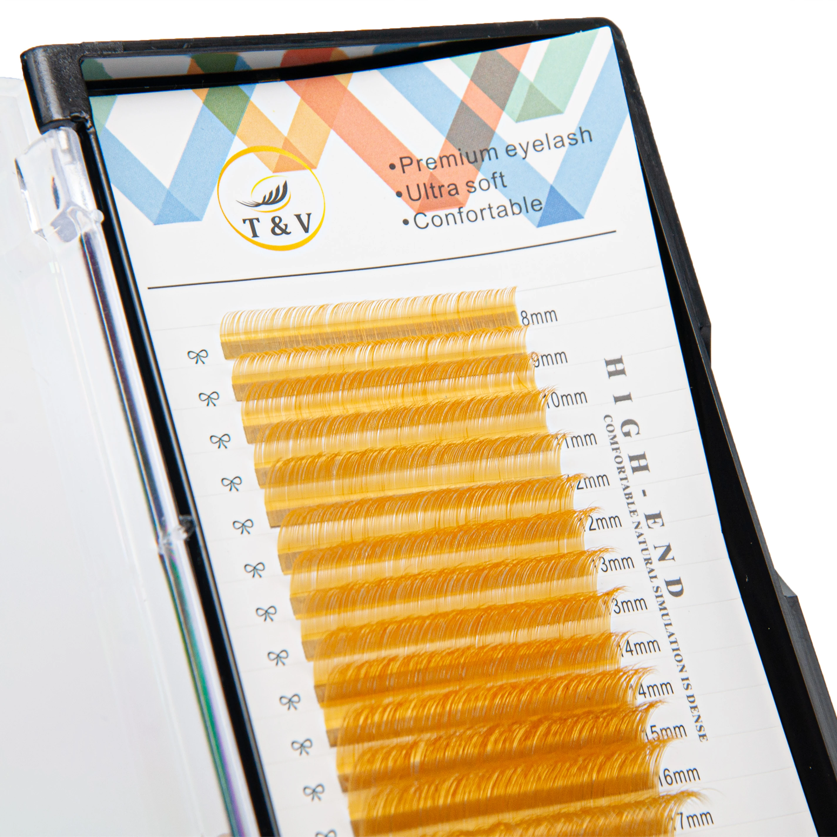 T&V Renkli Kirpik D Kıvrım Karamel