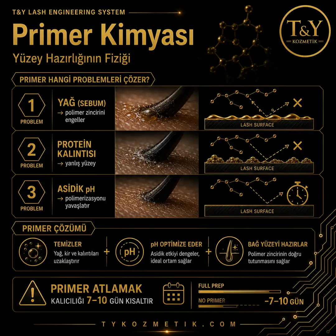 Lash Primer Kimyası ve Yüzey Hazırlığı | T&Y Lash Engineering System