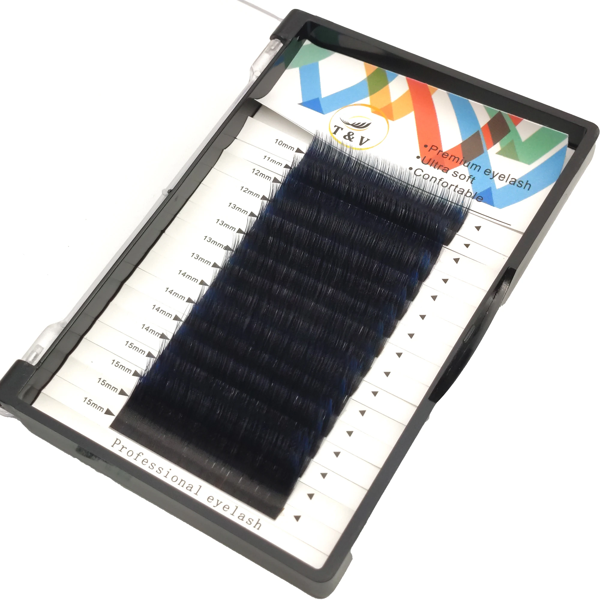 T&V Renkli Kirpik D Kıvrım Lacivert