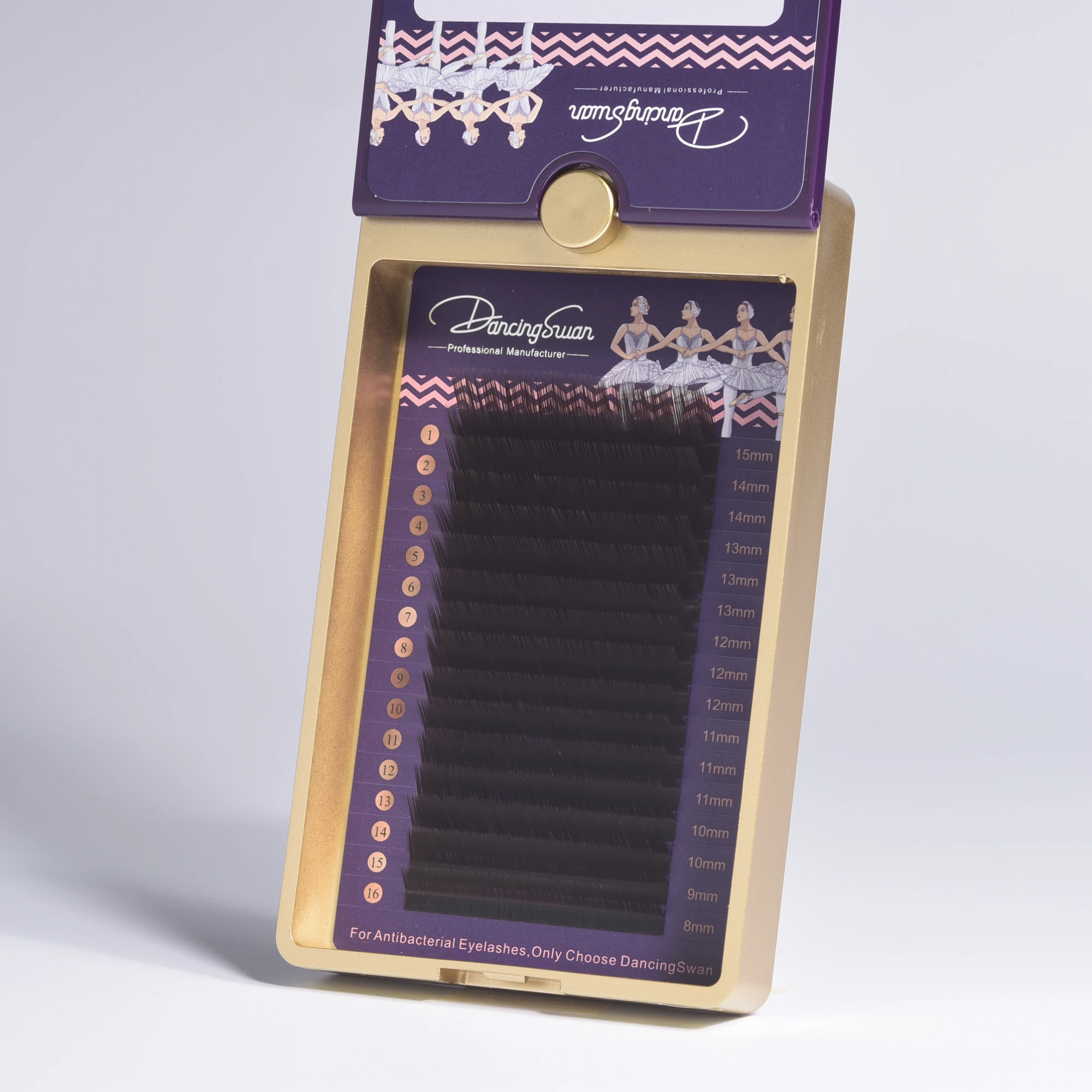 DANCING SWAN Renkli Kirpik L Kıvrım Koyu Kahve