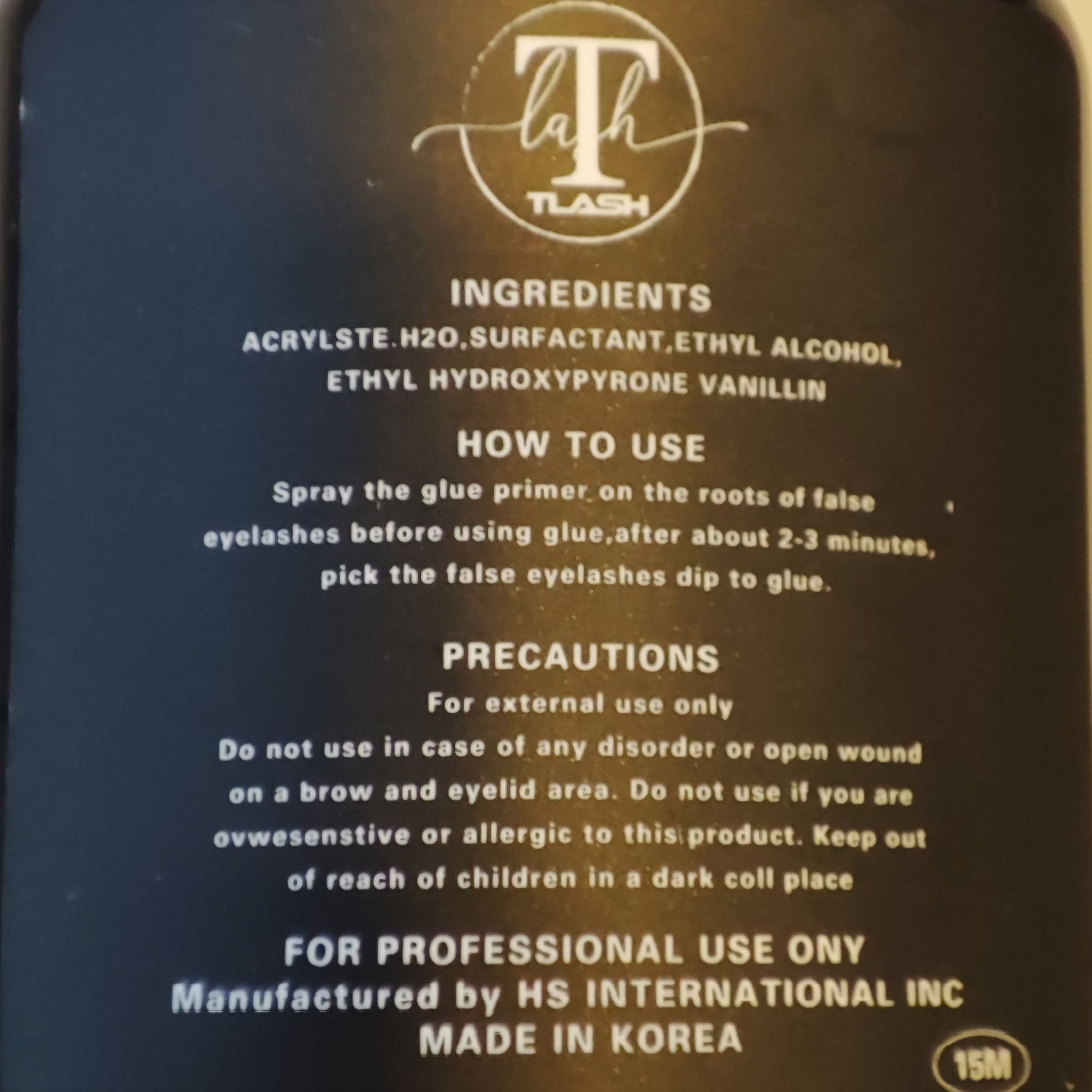 TLASH Starter Kirpik Yapıştırıcı Super Fast 15 ml	