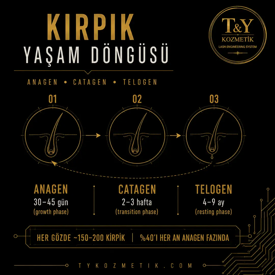 Kirpik Yaşam Döngüsü | Anagen, Catagen, Telogen | T&Y Lash Engineering System
