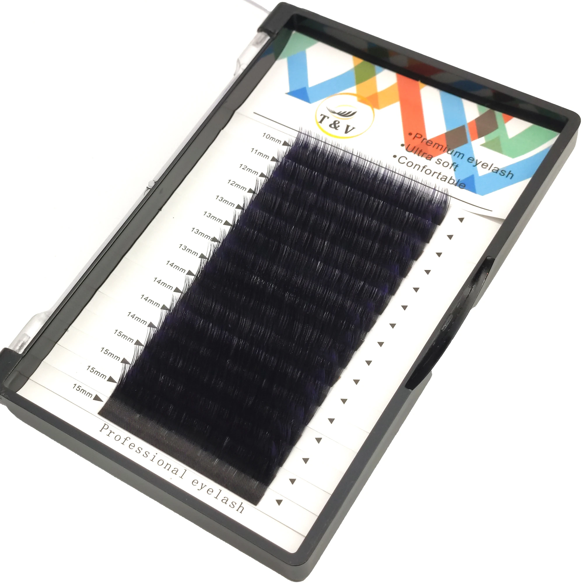 T&V Renkli Kirpik D Kıvrım Lacivert Ombre