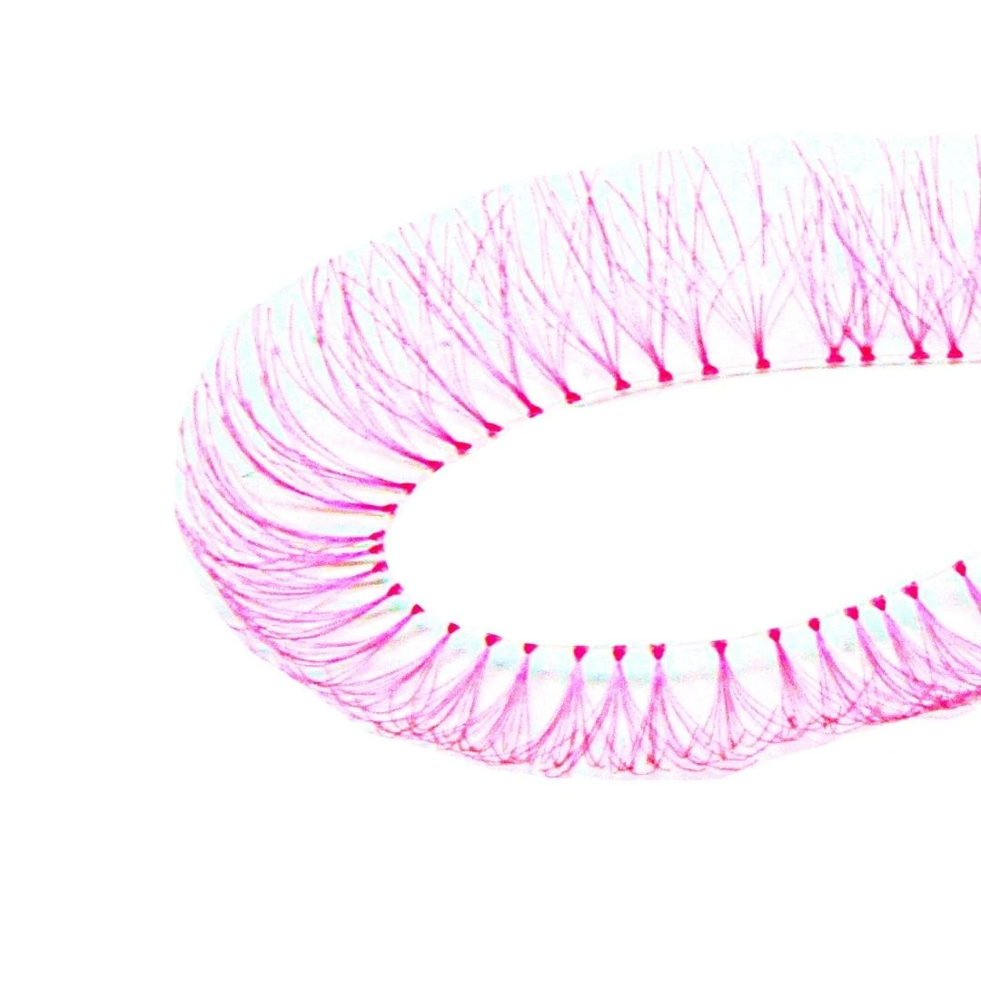 T&Y Renkli İpli Kirpik D Kıvrım 5 İp Pembe