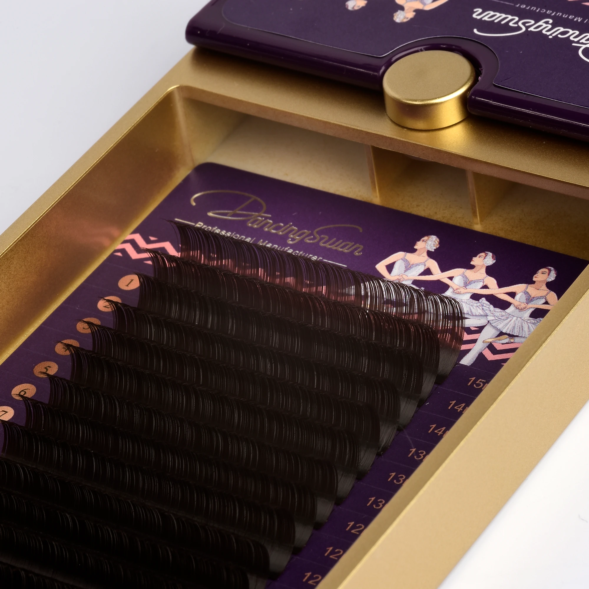 DANCING SWAN Volume Renkli Kirpik D Kıvrım Koyu Kahverengi