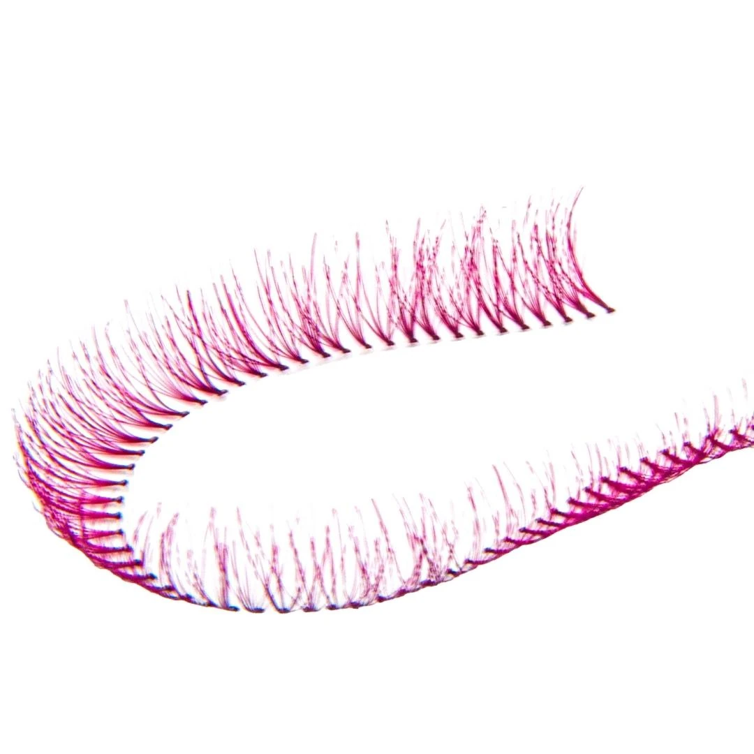T&Y Renkli İpli Kirpik D Kıvrım 5 İp Şarap Rengi