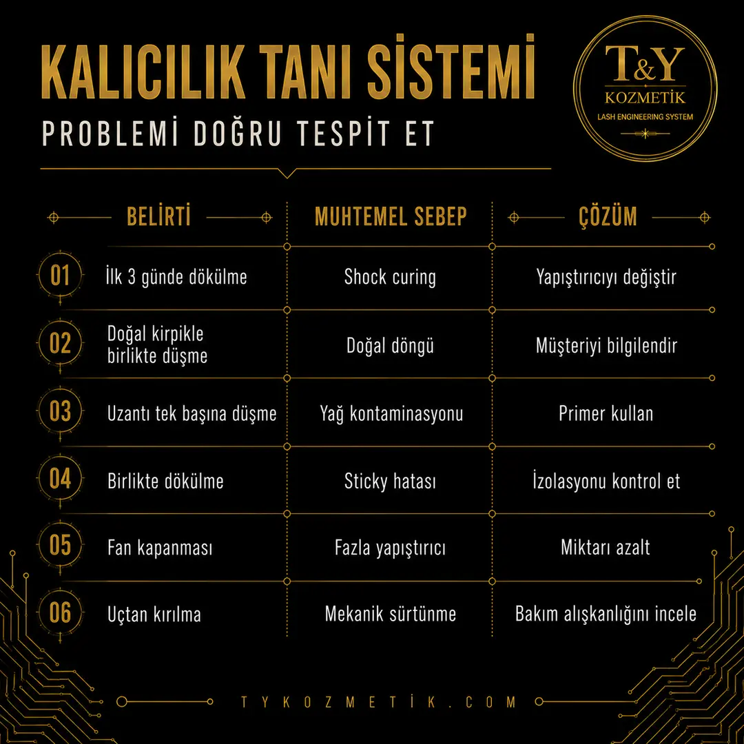 Kalıcılık Sorunları Tanı Sistemi | T&Y Lash Engineering System