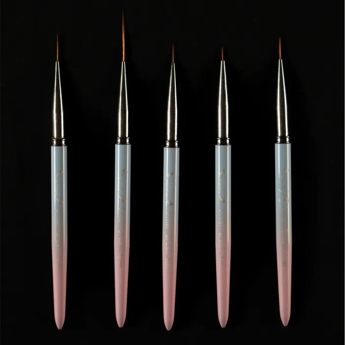 T&Y 5'lü Profesyonel Nail Art Tırnak Süsleme Fırça Seti , 7-9-11-15-25 mm