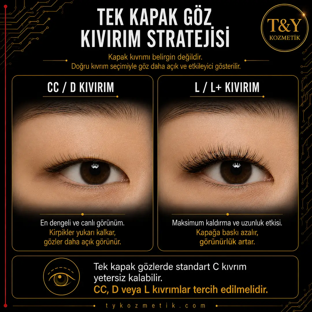 Tek Kapak Göz Kıvrım Stratejisi | T&Y Lash Engineering System
