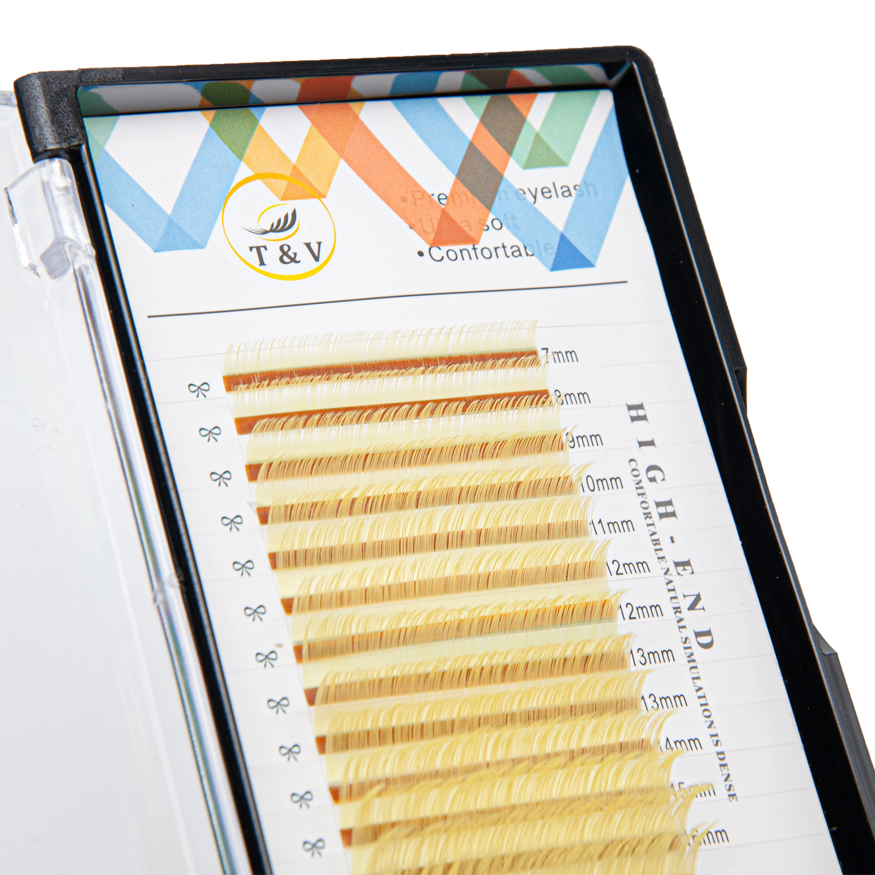 T&V Renkli Kirpik D Kıvrım Sarı