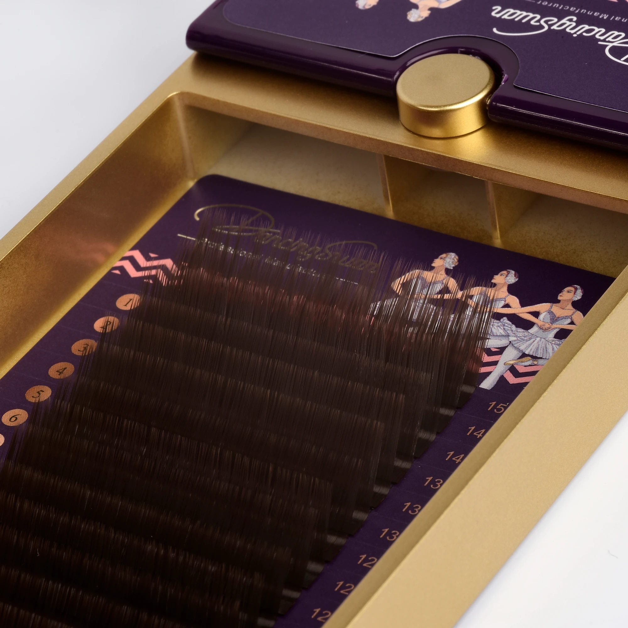 DANCING SWAN Renkli Kirpik L Kıvrım Kahve