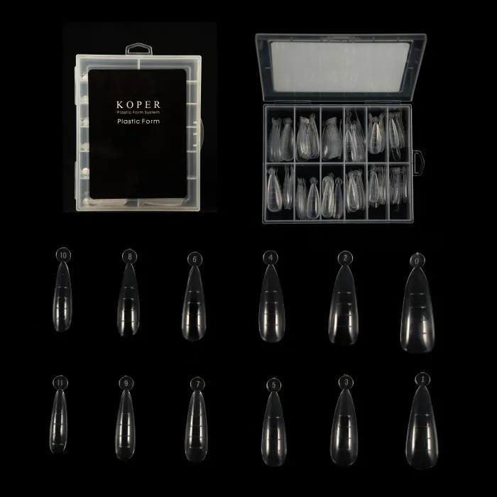 KOPER Protez Tırnak Stiletto Üst Form Kalıp - Kod 05 - 120 Adet / Paket