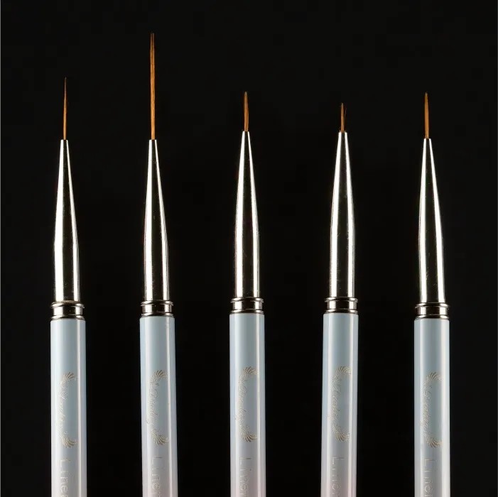 T&Y 5'lü Profesyonel Nail Art Tırnak Süsleme Fırça Seti , 7-9-11-15-25 mm