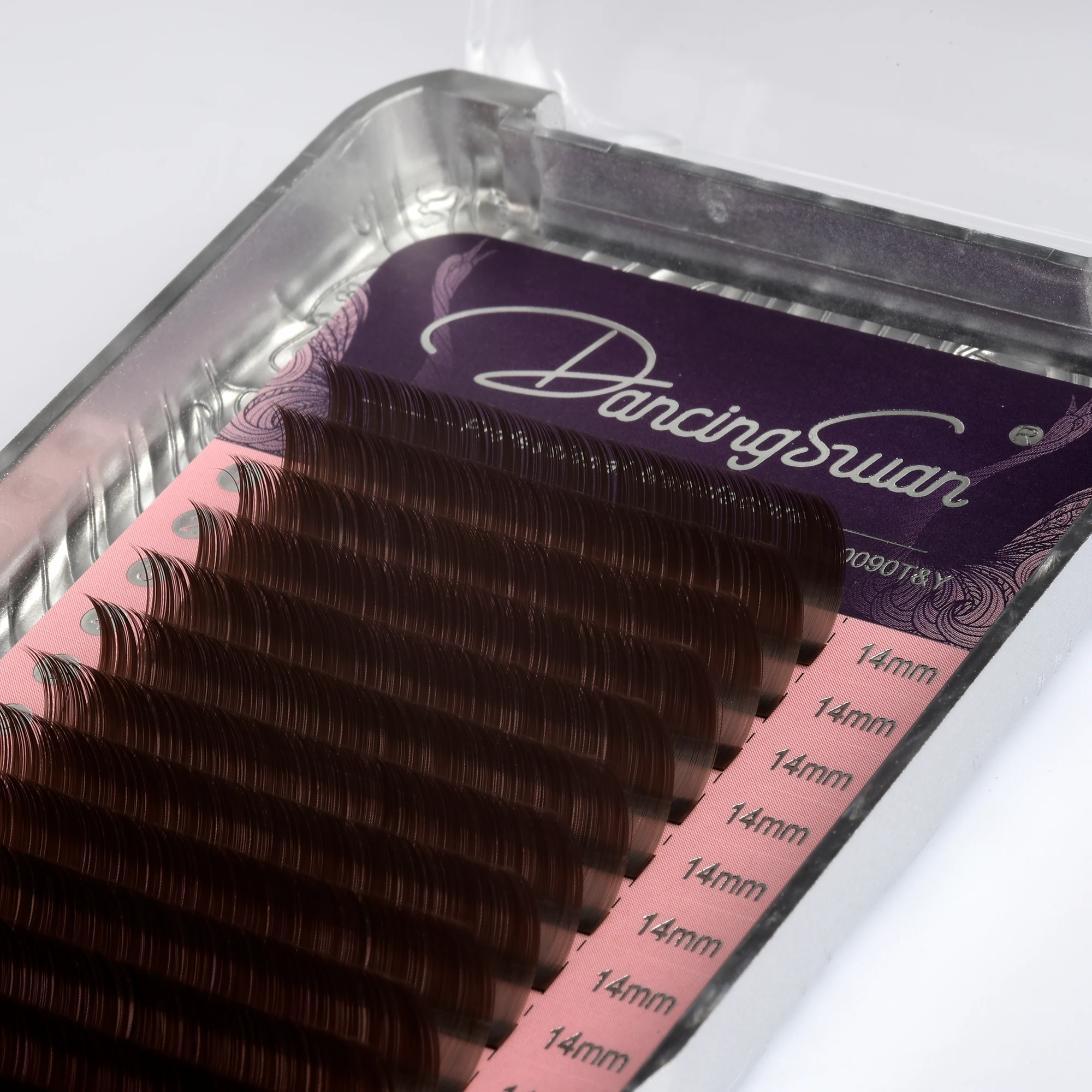 DANCING SWAN Volume Renkli Kirpik CC Kıvrım Kahverengi