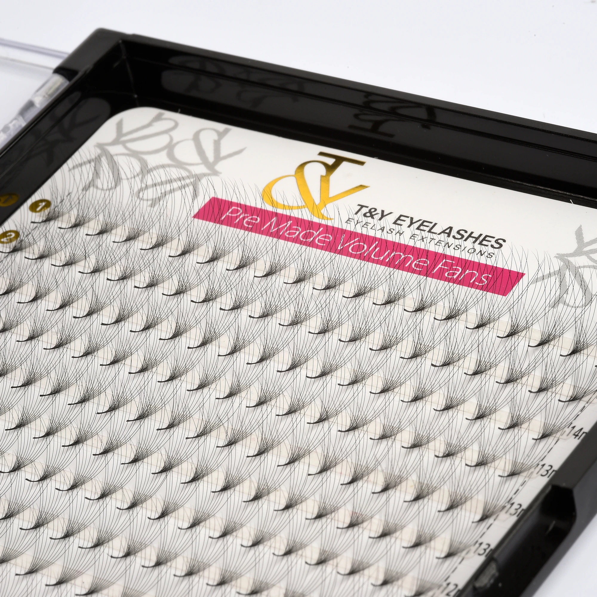 10D Hazır Demet İpek Kirpik , T&Y , CC 0,05 , Mix 8-15mm , 16 Sıra , 320 Demet