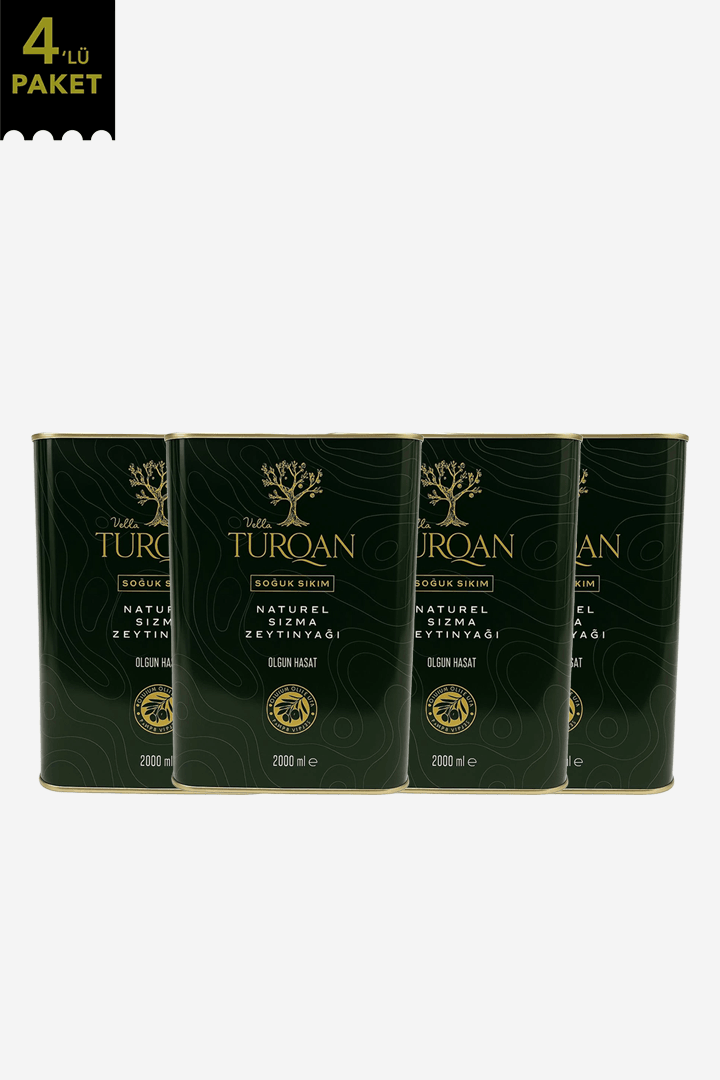 Yeni Sezon 2024/2025 Olgun Hasat Memecik Natürel Sızma Zeytinyağı Soğuk Sıkım - 2 Litre x 4 Adet