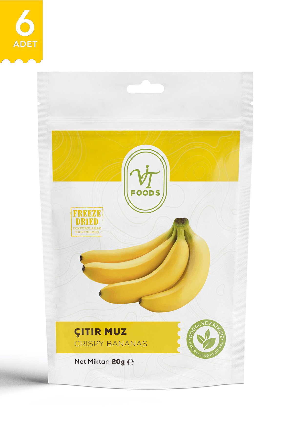 Vit Foods - Freeze Dry Çıtır Muz Dilimleri - 6 PAKET