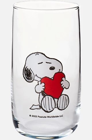Snoopy Kalp Cam Bardak (365 cc)