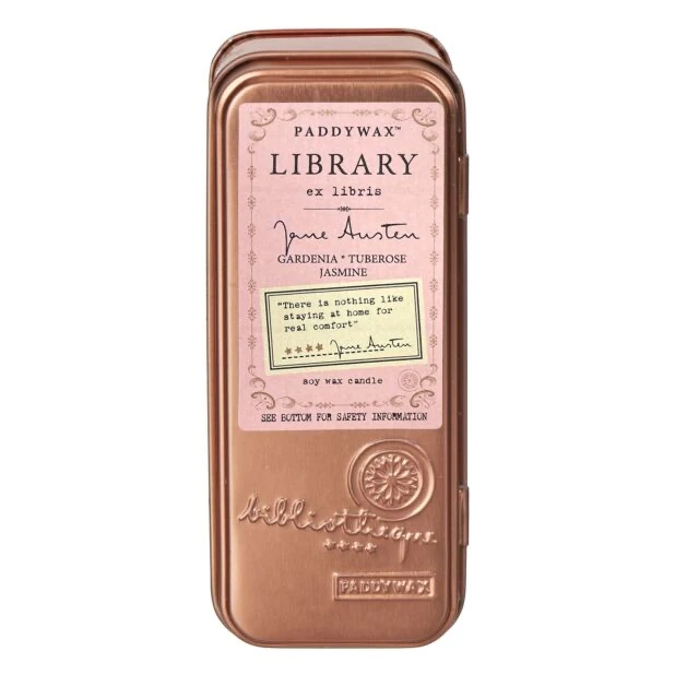 Paddywax Library Jane Austen Travel Tin Soy Candle