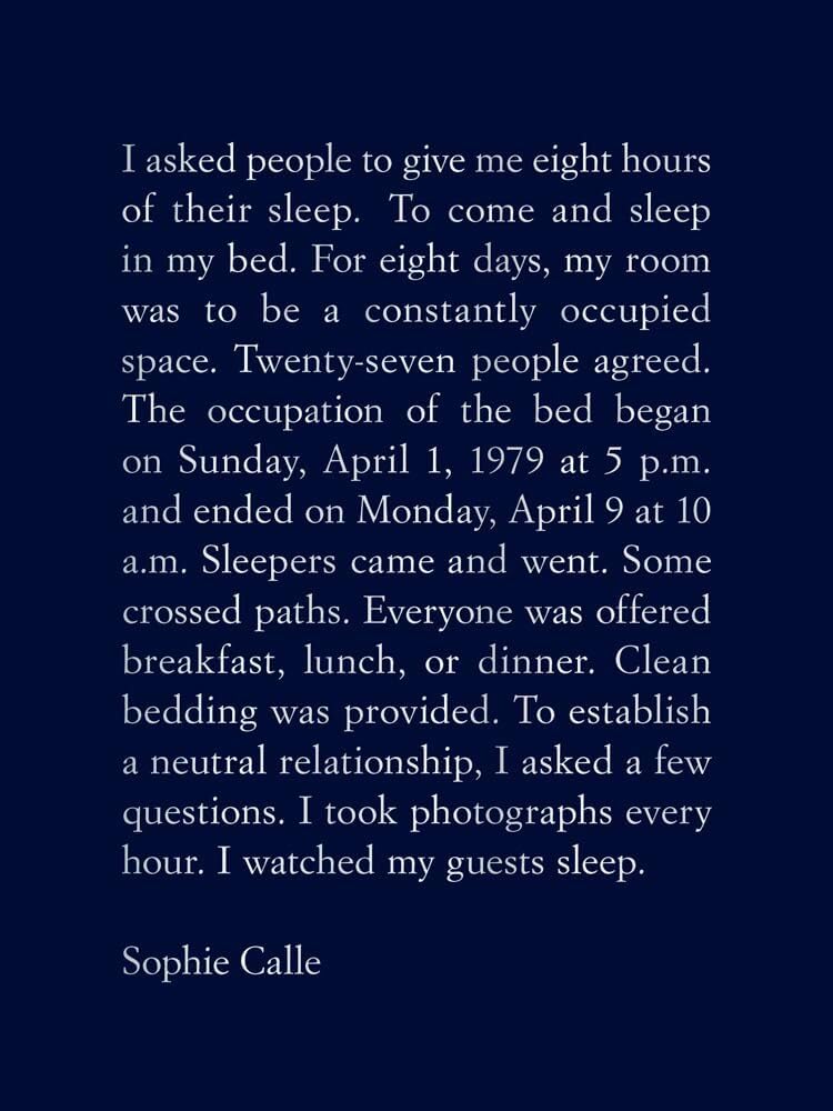 The Sleepers by Sophie Calle