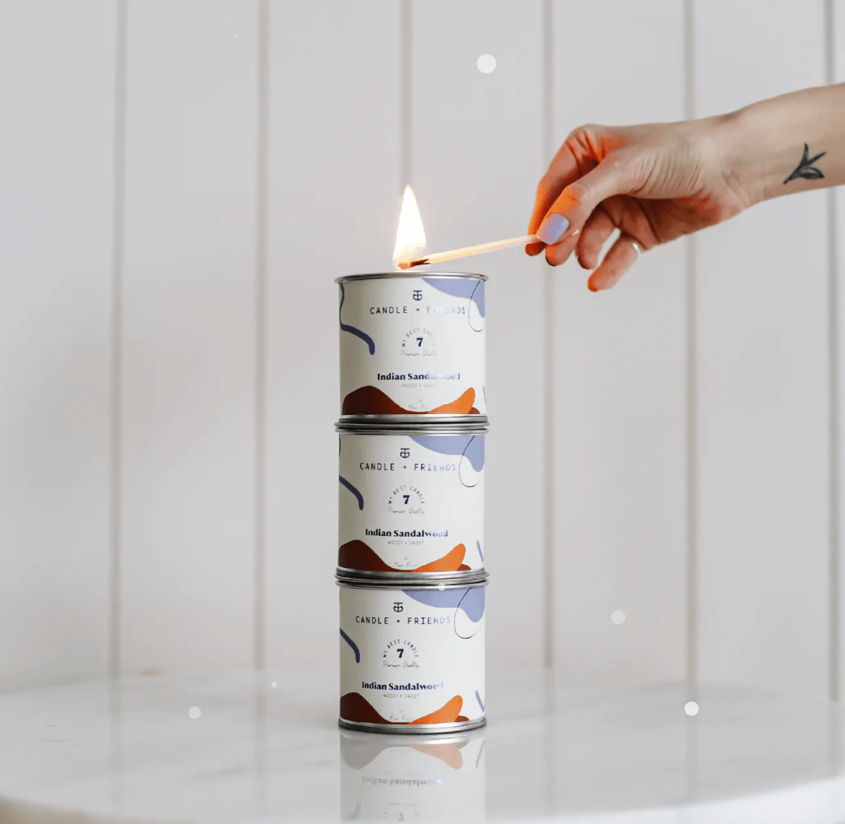 Indian Sandalwood Tin Candle by Candle and Friends
