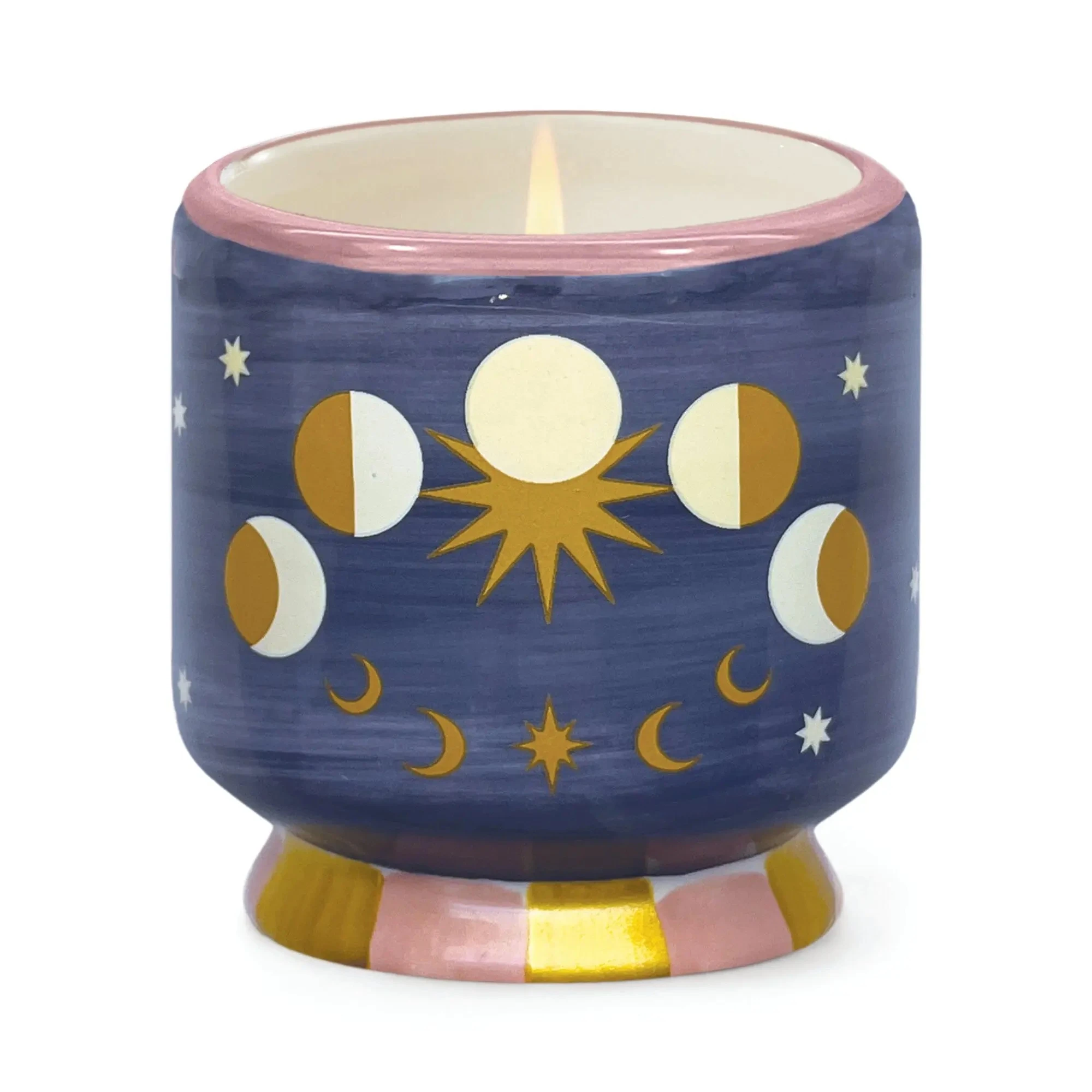ADOPO MOON PHASES CERAMIC CANDLE-JASMINE&ROSE BOXED