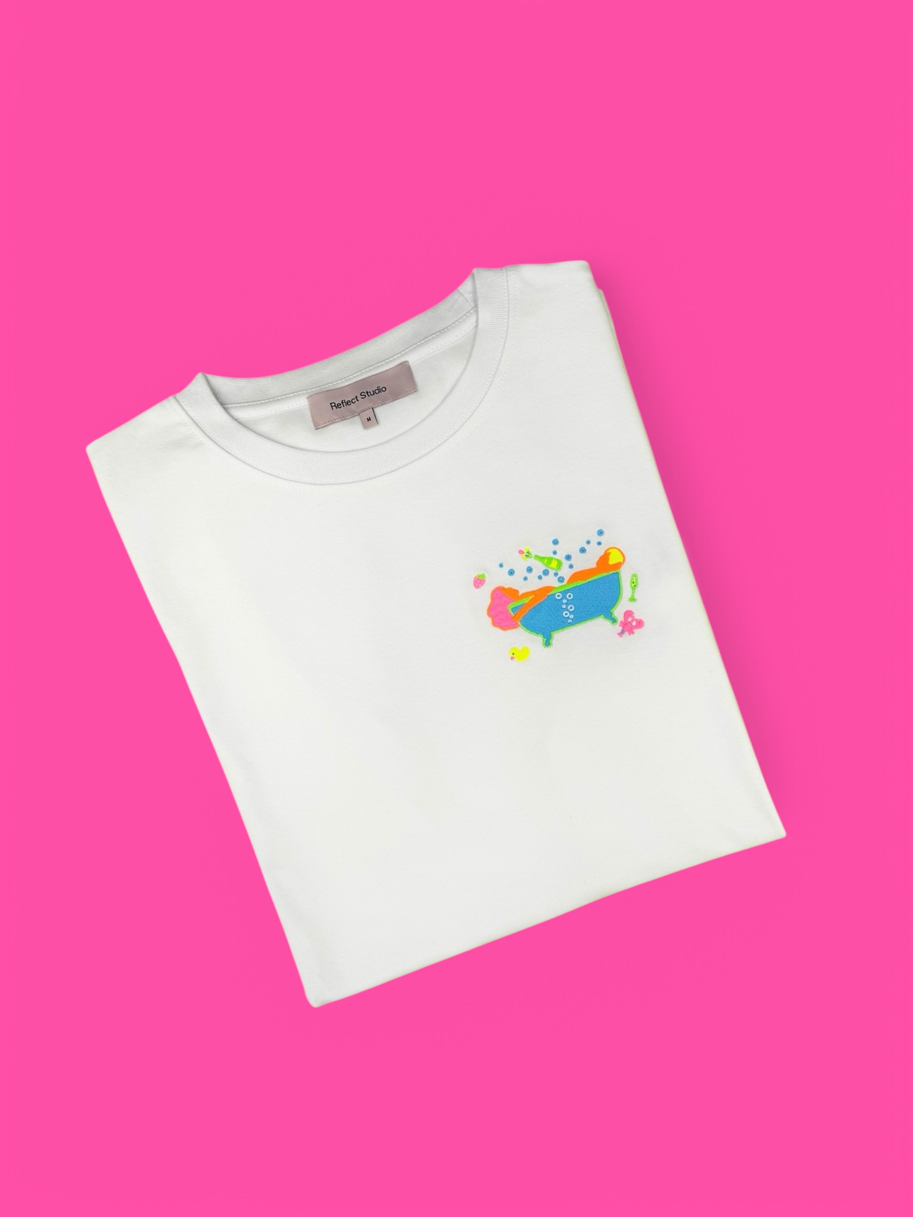 Bubble The Fun- Basic White T-shirt- Three Son Foreplay Collection