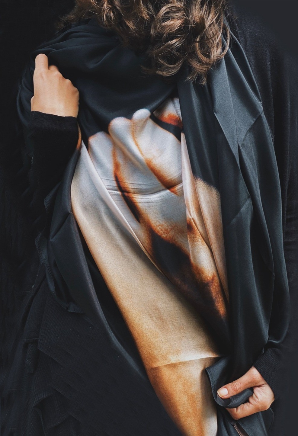 Double Portrait Limited Edition Scarf by Cemre Yeşil Gönenli
