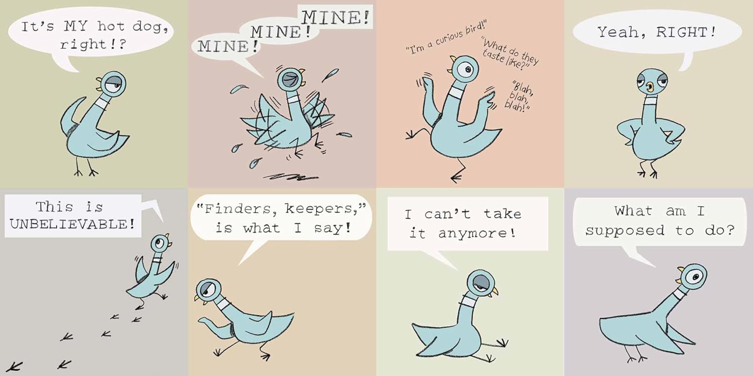 Pigeon Finds a Hot Dog! by Mo Williams